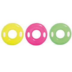 HI-GLOSS Inflatable Swim Ring – 76cm Durable PVC Float Tube for Pool & Lake