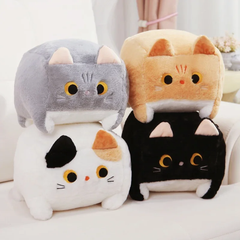 ๐พ Square Cat Plush Toy โ Soft, Cuddly & Adorable Kitty Pillow (Multiple Colors)