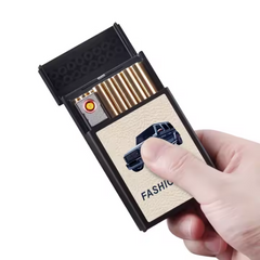 2-in-1 Electric Cigarette Case with Heated Coil Lighter | Custom Logo | USB-C Rechargeable