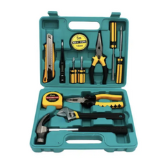 12-Piece Household Tool Set – Compact Hand Tool Kit for Home Repairs | Durable Carbon Steel Tools in Portable HDPE Case