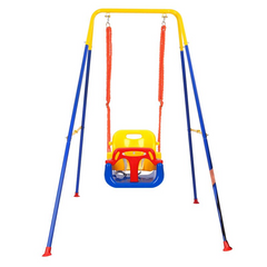 Children’s Outdoor Swing - Sturdy, Safe & Adjustable Playset for Kids | Blue & Red