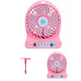 2 x Rechargeable Mini Desktop Cooling Fans with USB – Portable, Flexible, and Quiet