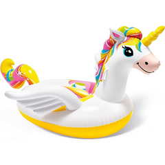 Inflatable Floating Unicorn Pool Ride – 6.5 Ft Rainbow Unicorn Pegasus Inflatable for Pool & Beach