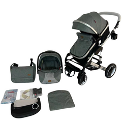 3-in-1 Baby Stroller with Car Seat – Luxury Travel System for Newborns & Toddlers