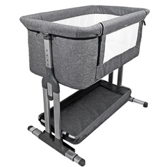 Bedside Baby Sleeper Crib – Portable Baby Cot with Adjustable Heights, Rocking Function & Safe Design