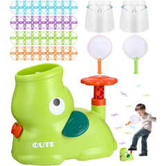 Cute Animal Air Launcher Toy Set for Kids – Bubble Flyer Game with Safety Shields & Catch Nets