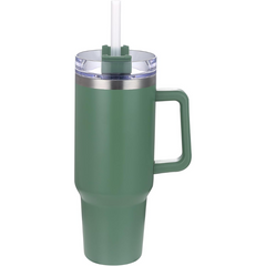 1200ML Stainless Steel Thermos Travel Mug with Handle & Straw Lid – Insulated Tumbler for Hot & Cold Drinks (YD448482)