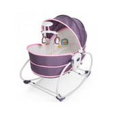 5-in-1 Rocking Bounce Chair with Removable Bassinet & Soothing Melodies – Pink