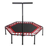 50-Inch Mini Fitness Trampoline with Adjustable Handle – Silent Rebounder for Indoor Cardio & Strength Training