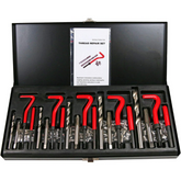 131pc Thread Repair Kit – Metric M5 M6 M8 M10 M12 | Rethread & Stripped Thread Recoil Tool Set in Steel Case