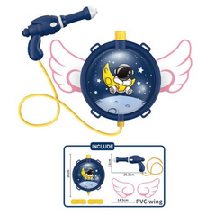 π Summer Astronaut Water Gun Pack Set β Cute Backpack with Wings | Long-Range Kids Water Blaster Toy