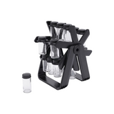 18 Jar Rotating Spice Rack – Airtight Glass Spice Jars | Space-Saving Kitchen Organizer