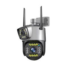 V380 4G Dual Lens Wi-Fi Surveillance Camera – HD 4MP Outdoor Security with Motion Tracking, Night Vision & Two-Way Audio