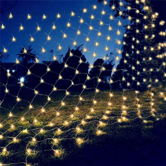Outdoor Solar Christmas Net Lights – Waterproof LED Fairy Mesh Lights with Remote, 8 Modes, Warm White, 3m x 2m, 192 LEDs – Garden, Patio, Party & Wedding Decor