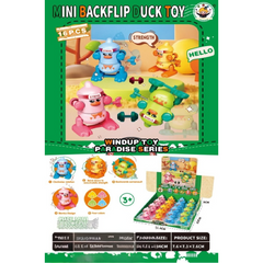 Mini Backflip Duck – Wind-Up Somersault Toy (Set of 16)