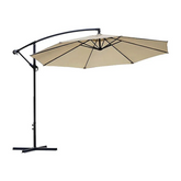 Cantilever Outdoor Umbrella - 118.1" UV-Proof Polyester Canopy, Tilt & Crank Mechanism