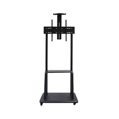 Mobile Floor TV Mount Stand Trolley Cart – Adjustable 32-70" with 2 Shelves & Wheels