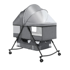 3-in-1 Baby Crib, Travel Cot & Rocker – Portable, Adjustable & Easy to Fold