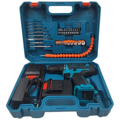 24V Cordless Drill and Screwdriver Set – Rechargeable Lithium-Ion Power Tool Kit with 2 Batteries & Accessories