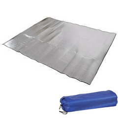 200x200cm Waterproof Folding Aluminum Foil Camping Sleeping Mat – Lightweight, Moisture-Proof & Heat Insulated