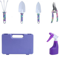 5-Piece Durable Stainless Steel Garden Tool Set with Storage Case – Rust-Resistant Hand Tools for Digging, Weeding, Planting