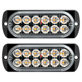12T LED Emergency Flash Light Bar – 36W 12LED Strobe Light for Car, Truck, SUV, Van (12V-24V)