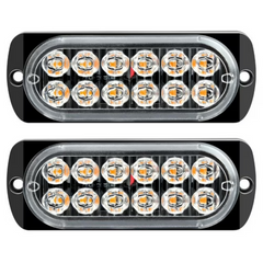 12T LED Emergency Flash Light Bar – 36W 12LED Strobe Light for Car, Truck, SUV, Van (12V-24V)