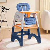 Adjustable Height Learning Chair For Babies - 3 In 1 Kids Plastic Toddler Booster Dining Eating Feeding Chair