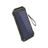 20000mAh Solar Power Bank with Dual USB, LED Flashlight & Compass – Portable Charger for Outdoors & Emergencies