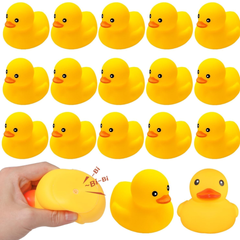 π Yellow Rubber Bath Ducks for Kids β 12 Pack | Floating Squeaky Bath Toys for Baby Showers & Fun Bath Time Play