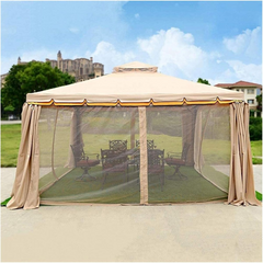 Deluxe Outdoor Gazebo with Mosquito Netting & Double Vented Roof – 3m x 4m | Stylish & Weather-Resistant Patio Canopy