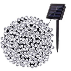 Waterproof Solar Powered String Lights - 10m | 200 LED | 8 Modes | Warm White Outdoor Fairy Lights