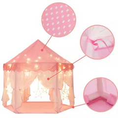 Princess Tent Girls Large Play House Kids Castle Play Tent with Star Lights – Indoor & Outdoor Fun for Children