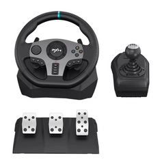 🕹️ Gaming Steering Wheel 270°-900° with Pedals & Gear Shifter – Compatible with PC, PS4, Xbox One & More