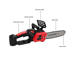 12-Inch Battery Operated Cordless Electric Chainsaw – Handheld, Lightweight, and Powerful for Trimming & Cutting