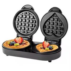 110V/220V 1100W 3-in-1 Mini Donut Maker, Sandwich Press & Waffle Machine – Non-Stick, Energy Efficient Breakfast Maker
