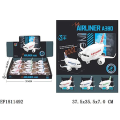 FunBlast Friction Power Airbus Toy – Super Jumbo Airplane with Lights, Music & 360° Rotation | A380 Aeroplane Toy for Kids (3+ Years, Multicolor)