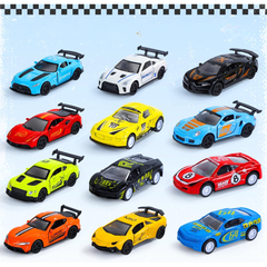 🚗 Die-Cast Metal Car Model Set – 1:64 Pull-Back Racing Cars with Openable Doors (8 Mixed Models)