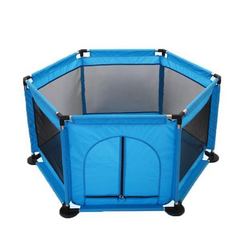 Large Navy Baby Playpen - Safe Indoor Playground with Protective Fence for Toddlers | 125x64x61cm