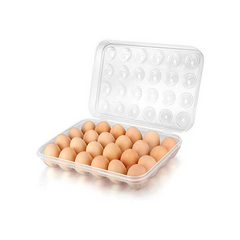 DH - 24 Egg Holder Plastic Egg Tray | Transparent, Durable, Space-Saving Egg Container