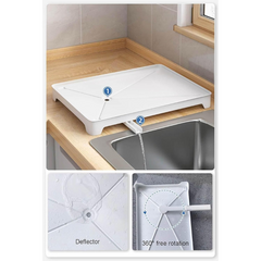 Black Stainless Steel Dish Drainer – Multi-Functional Kitchen Utensil & Cutlery Organizer with Drip Tray