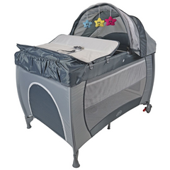 Baby Links Hailey Travel Camp Cot with Changing Table – Portable & Multi-Functional