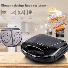 850W Electric Sandwich Maker | Non-Stick Panini Toaster for Quick Breakfast