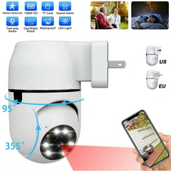 360° Panoramic Light Bulb WiFi Camera – 1080P HD Smart Home Security Cam with Night Vision & Motion Detection