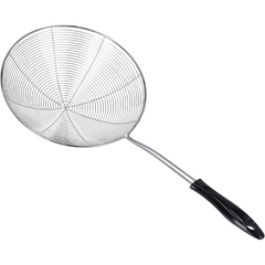 YD430852 18cm Stainless Steel Skimmer Strainer – Durable Wire Mesh Kitchen Ladle for Frying, Draining & Scooping