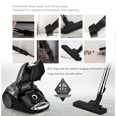 1600W Powerful Vacuum Cleaner with 22Kpa Suction | Reusable Bag Included | Efficient Dust Removal