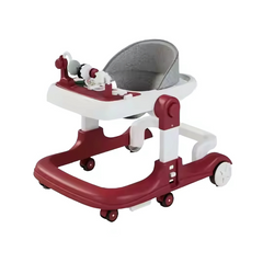 Foldable 3-in-1 Plastic Baby Walker with Silent Wheels for 6-12 Months