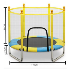 1.4m Kids Trampoline with Enclosure Net – Safe, Durable & Indoor/Outdoor Use