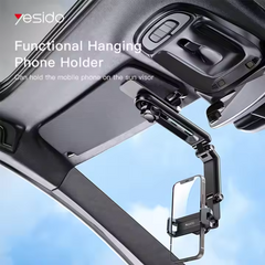 C194 Car Phone Mount Sun Visor Phone Holder for Car – Universal Clip, 360° Adjustable Cellphone Stand, Rearview Mirror Cradle