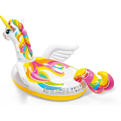 Inflatable Floating Unicorn Pool Ride – 6.5 Ft Rainbow Unicorn Pegasus Inflatable for Pool & Beach